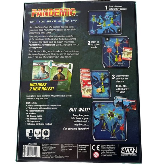 2012 New Pandemic board Game ages 8+ 2-4 player sealed cards - Picture 2 of 11